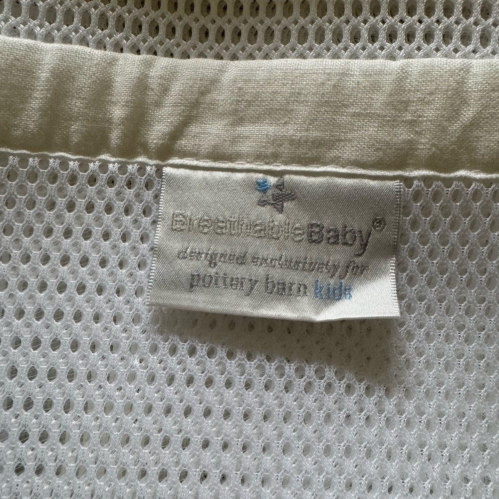 Breathable baby pottery barn kids linen mesh liner